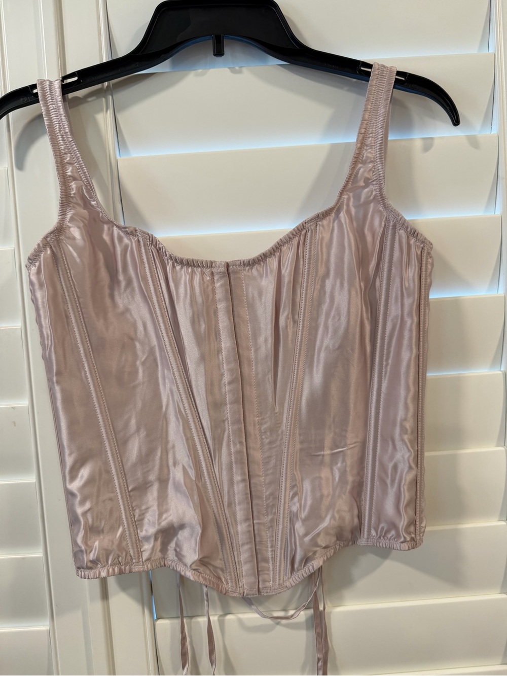 Victoria's Secret Classic Silk Corset Set in Blush